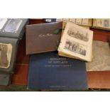 Collective folio of hand drawn pictures of Ships, Engravings, Leatherette Visitors Book and Monarchs