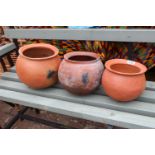 3 African Pottery cooking Pots