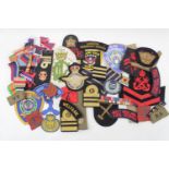 Collection of Military and Police cloth badges inc Medal ribbons etc