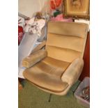 1970s Upholstered swivel armchair
