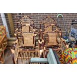 Set of 4 Cane Garden / Conservatory Elbow chairs