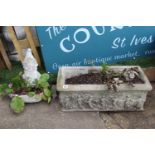Rectangular Concrete garden planter