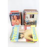 Collection of Adult Vintage Magazines to include, Playbirds, Private, Escort, Rustler etc