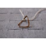 Ladies 9ct Gold Wishbone shaped ring Size M 1.3g total weight