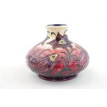 Moorcroft Vase in Pasque Flower design dated 2000 10.5cm in Height