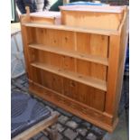 Pine wall mounted bookcase