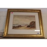 Framed and mounted Watercolour by J Le Breton of St Ives Cornwall