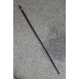 Edwardian Silver topped dandy cane. 89cm in Length