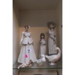 Collection of assorted Nao figures inc. Ladies, Baby Jesus etc (6)