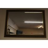 Gilt Framed Rectangular mirror with bevel edge