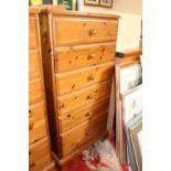 Pine Ducal Chest of 6 Drawers