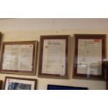 3 19thC Indentures farmed and mounted