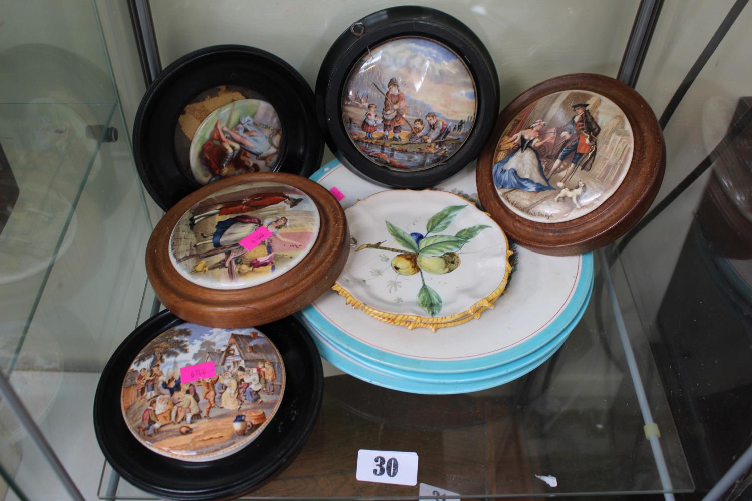 Collection of assorted Ceramic Potlids and assorted Plates