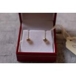 Par of 9ct Gold CZ set stud earrings