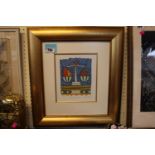 Gilt Framed limited edition print Libra 'Scales of Desire' by Helen Rhodes