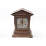 Late 19thC Oak clock case with later quartz movement