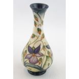 Moorcroft Posy Vase in Sweet Thief pattern by Rachel Bishop dated 2001 16cm in Height