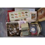 Collection of assorted Stamps mainly QEII and assorted world Coins