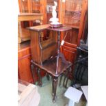 Reproduction Nest of 3 tables, Leather topped magazine rack and assorted items