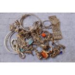 Collection of assorted Silver jewellery inc Bracelets, rings etc 188g total weight