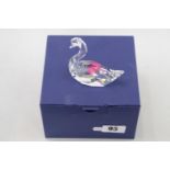 Swarovski boxed Crystal Swan boxed with certificate