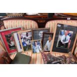 Collection of Singed Football related Photographs to include Cristiano Ronaldo, Teddy Sheringham,