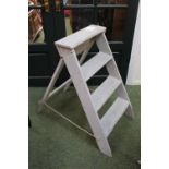 Painted Folding wooden step ladder