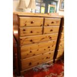 Pine Ducal Chest of 4 over 3 drawers