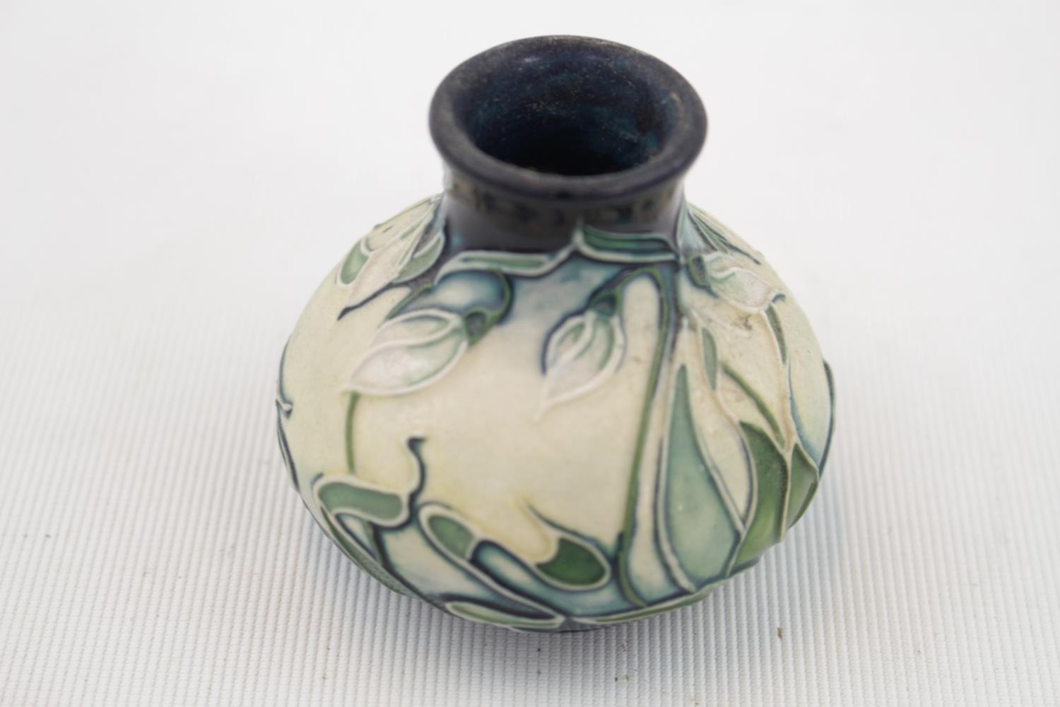 Moorcroft Squat Vase in Nivalis pattern 5.5cm in Height - Image 2 of 3