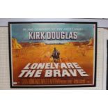 Large Lonely are the Brave Universal International Fil Poster starring Kirk Douglas