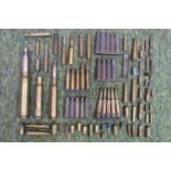 Collection of Inert WW1 and later brass Cartridges of differing sizes