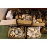 Very Large collection of Pottery, Porcelain and glass table Bells