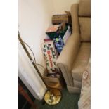 Large collection of DVDs, Games and a Brass Standard Lamp