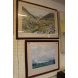 2 Limited Edition prints 'Kirkstone Pass' by Steven Townsend and Gwynt a Glaw Porth signed Hopkins