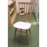 Ercol Blonde Elm Stick back dining chair 391 Pattern dated 1960