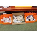 3 Boxes of assorted ceramics inc. Royal Worcester, Coalport etc