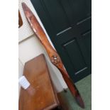 Large Aeroplane Propeller in Pine with copper fitting. 152cm in Length