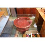 Interesting Japanese Childs Bath with Mounted Square Glass top