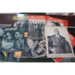 1937 Adolf Hitler book plus 6 WW2 Nazi Magazines