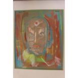 Arnold Daghani 1909 - 1995, Patel Surrealist portrait singed and dated 1961. 33 x 27cm