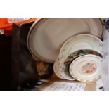 Collection of assorted Plates and a picture of a young boy