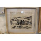 Framed print by Goodridge Roberts 1904 - 1974 CSPWC RCAA of a Canadian Landscape. 34 x 27cm