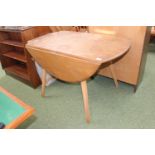 Ercol Blonde Elm Drop leaf dining table on splayed legs