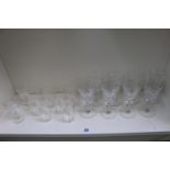 Collection of 8 Edinburgh Crystal Wine glasses and other glassware