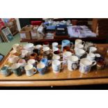 Large Collection of Royal Commemorative Mugs inc. Poole, Royal Albert, Melba Ware, Wedgwood etc