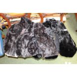2 Late Victorian Black Fur Jackets