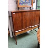 1960's rosewood sideboard/drinks cabinet with two cupboard doors over two drawers by A McIntosh & Co
