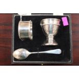 Cased Silver Christening Set Birmingham 1974 67g total weight