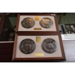 2 Framed Silver The Waterloo Medal by the Authority of the Waterloo Committee limited edition 303 of