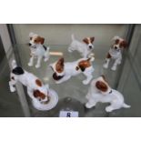 Collection of Royal Doulton ceramic dog figures (6)